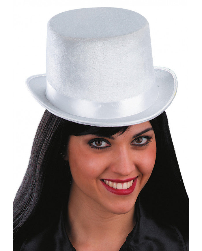 White Velvet Top Hat