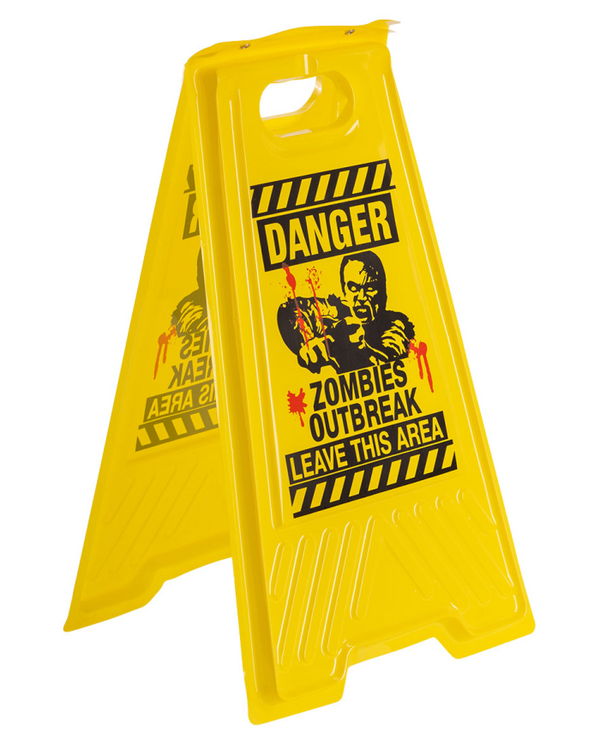 Zombie warning sign