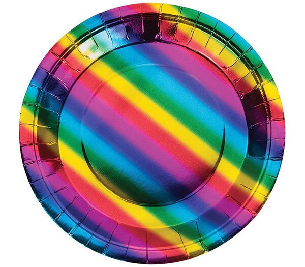 rainbow foil plates