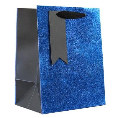 gift bag glitter blue