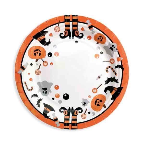 8 Plates cm.24 Halloween Posh Party Malta