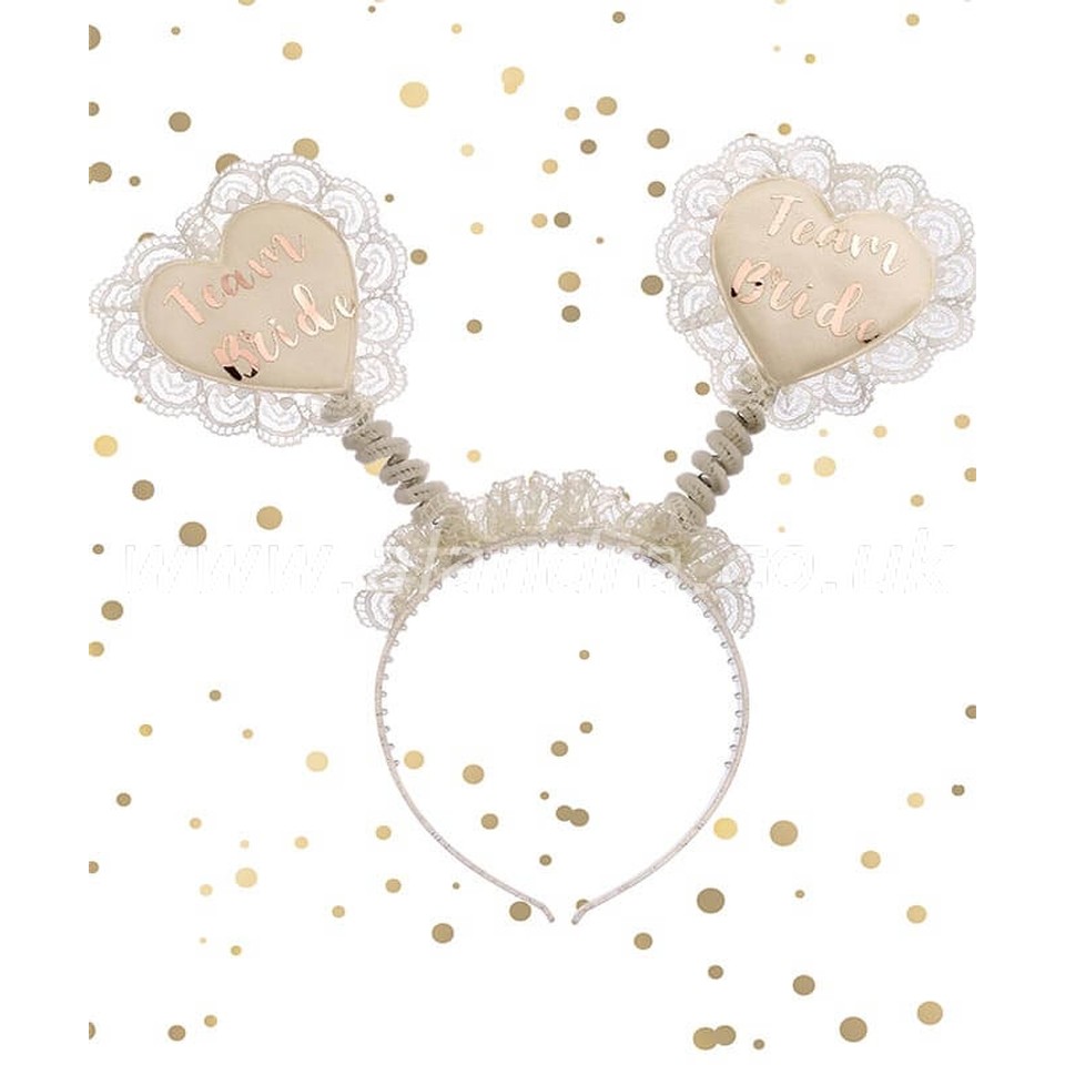 Team Bride Heart Boppers White Team Bride Heart Boppers White