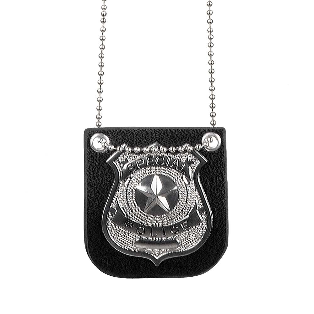 Super Police Badge on Chain | Detective Badge Costume Accessory
